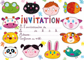 Invitation joyeuse des petits animaux